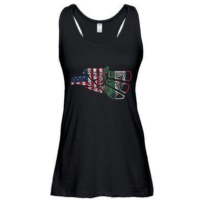 Mexico T Us Flag Patriot Mexican Flag American Flag Ladies Essential Flowy Tank