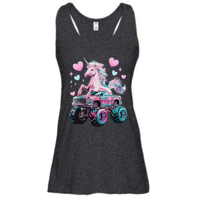 Monster Truck Unicorn Girl Birthday Party Monster Truck Ladies Essential Flowy Tank