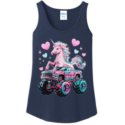 Monster Truck Unicorn Girl Birthday Party Monster Truck Ladies Essential Tank