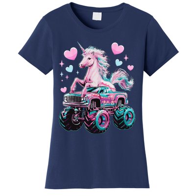 Monster Truck Unicorn Girl Birthday Party Monster Truck Women's T-Shirt