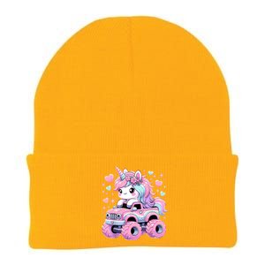 Monster Truck Unicorn Birthday Party Monster Truck Girl Knit Cap Winter Beanie