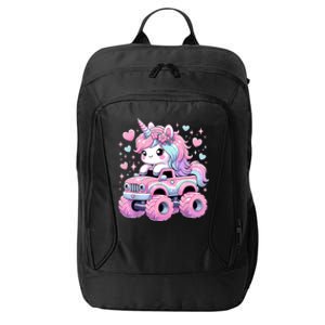 Monster Truck Unicorn Birthday Party Monster Truck Girl City Backpack