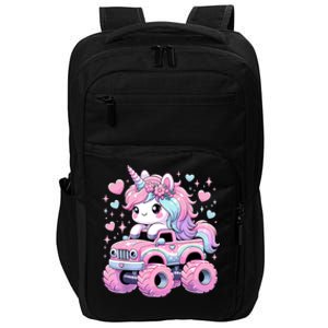 Monster Truck Unicorn Birthday Party Monster Truck Girl Impact Tech Backpack