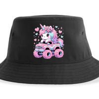 Monster Truck Unicorn Birthday Party Monster Truck Girl Sustainable Bucket Hat