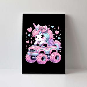 Monster Truck Unicorn Birthday Party Monster Truck Girl Canvas