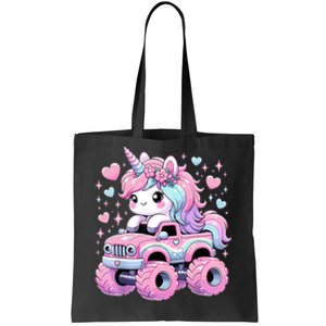 Monster Truck Unicorn Birthday Party Monster Truck Girl Tote Bag