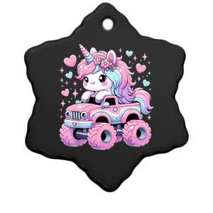 Monster Truck Unicorn Birthday Party Monster Truck Girl Ceramic Star Ornament