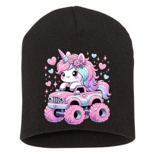 Monster Truck Unicorn Birthday Party Monster Truck Girl Short Acrylic Beanie