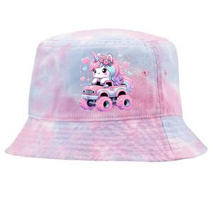 Monster Truck Unicorn Birthday Party Monster Truck Girl Tie-Dyed Bucket Hat