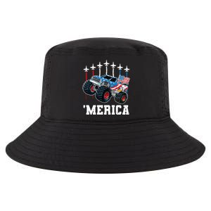 Monster Truck Usa Flag Patriotics Boy 4th Of July Cool Comfort Performance Bucket Hat