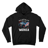 Monster Truck Usa Flag Patriotics Boy 4th Of July Hoodie