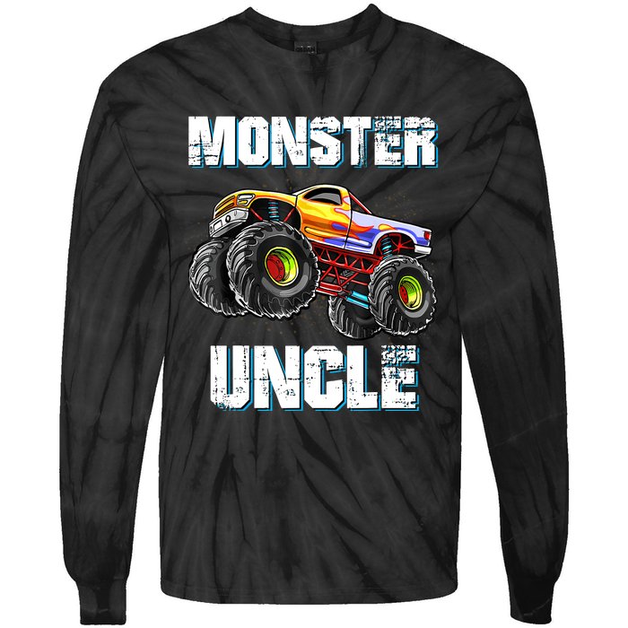 Monster Truck Uncle Tie-Dye Long Sleeve Shirt