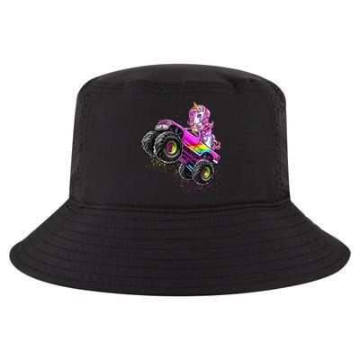 Monster Truck Unicorn Birthday Party Monster Truck Girl Cool Comfort Performance Bucket Hat