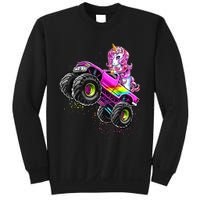 Monster Truck Unicorn Birthday Party Monster Truck Girl Sweatshirt