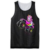 Monster Truck Unicorn Birthday Party Monster Truck Girl Mesh Reversible Basketball Jersey Tank