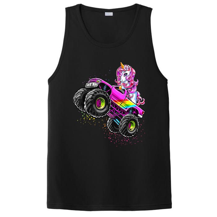 Monster Truck Unicorn Birthday Party Monster Truck Girl PosiCharge Competitor Tank