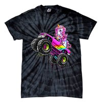 Monster Truck Unicorn Birthday Party Monster Truck Girl Tie-Dye T-Shirt