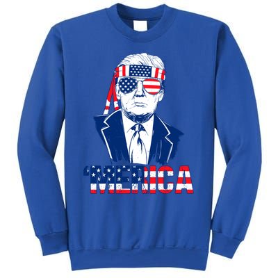 Merica Trump Usa American Flag 4th Of July Independence Day Gift Sweatshirt