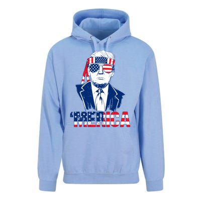 Merica Trump Usa American Flag 4th Of July Independence Day Gift Unisex Surf Hoodie