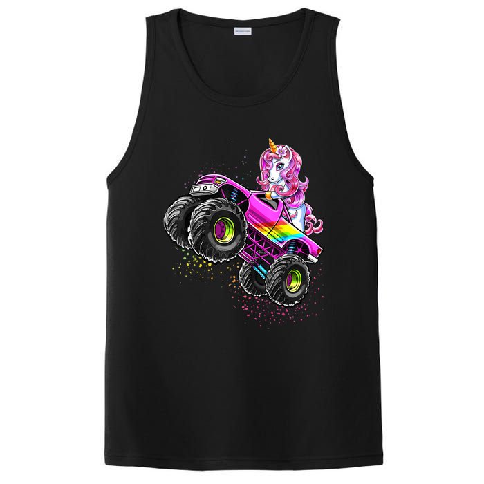 Monster Truck Unicorn Birthday Party Monster Truck Girl Gift PosiCharge Competitor Tank