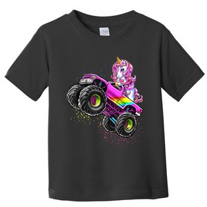 Monster Truck Unicorn Birthday Party Monster Truck Girl Gift Toddler T-Shirt