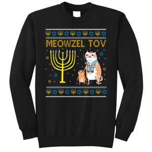 Meowzel Tov Ugly Hanukkah Cat Funny Sweatshirt