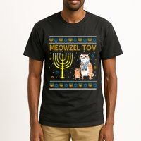 Meowzel Tov Ugly Hanukkah Cat Funny Tall T-Shirt