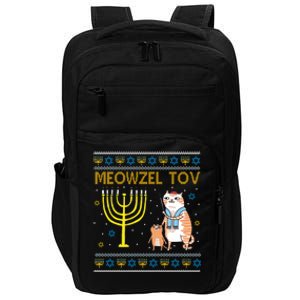 Meowzel Tov Ugly Hanukkah Cat Funny Impact Tech Backpack