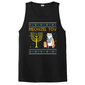 Meowzel Tov Ugly Hanukkah Cat Funny PosiCharge Competitor Tank