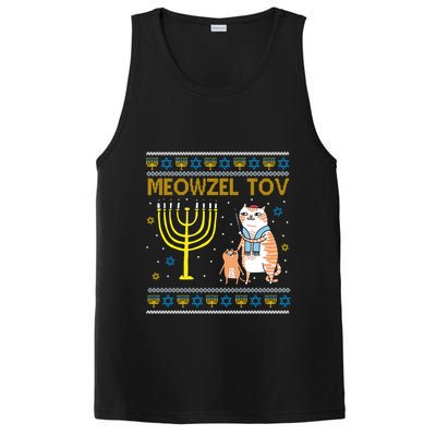 Meowzel Tov Ugly Hanukkah Cat Funny PosiCharge Competitor Tank