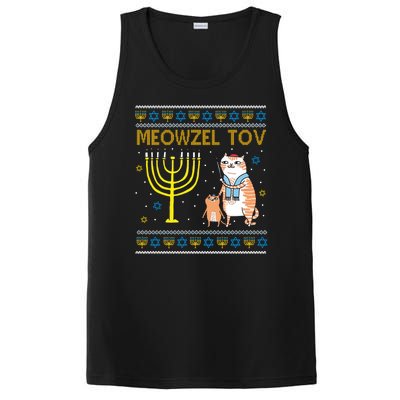 Meowzel Tov Ugly Hanukkah Cat Funny PosiCharge Competitor Tank