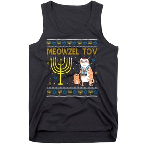 Meowzel Tov Ugly Hanukkah Cat Funny Tank Top