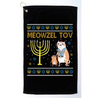 Meowzel Tov Ugly Hanukkah Cat Funny Golf Towel