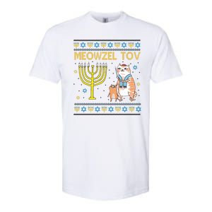 Meowzel Tov Ugly Hanukkah Cat Funny Softstyle CVC T-Shirt