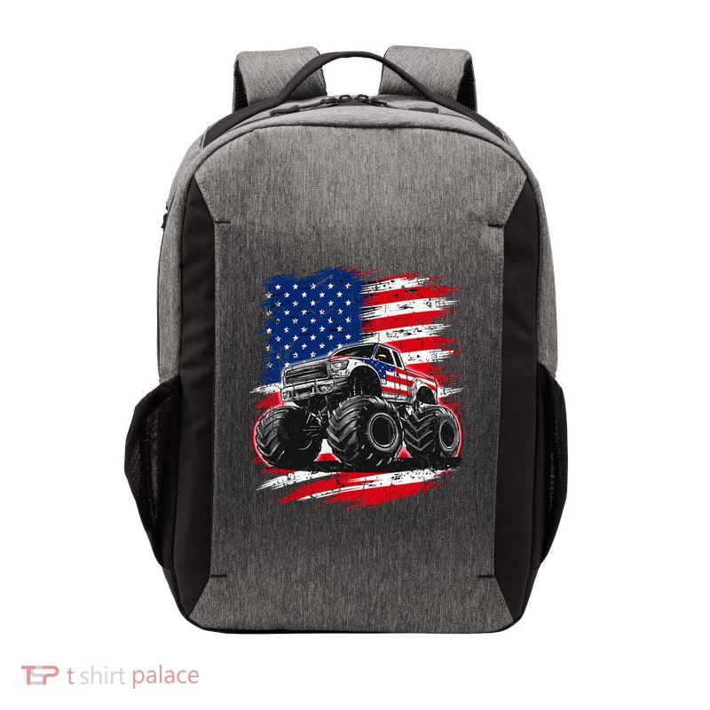 Monster Truck Usa Flag American Vector Backpack