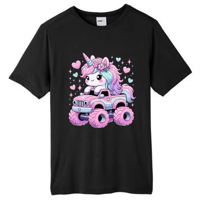 Monster Truck Unicorn Birthday Party Monster Truck Girl Tall Fusion ChromaSoft Performance T-Shirt