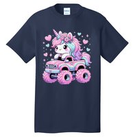 Monster Truck Unicorn Birthday Party Monster Truck Girl Tall T-Shirt