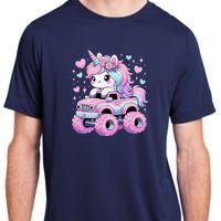 Monster Truck Unicorn Birthday Party Monster Truck Girl Adult ChromaSoft Performance T-Shirt