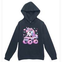 Monster Truck Unicorn Birthday Party Monster Truck Girl Urban Pullover Hoodie