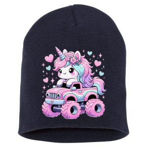 Monster Truck Unicorn Birthday Party Monster Truck Girl Short Acrylic Beanie