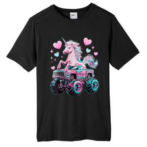 Monster Truck Unicorn Girl Birthday Party Monster Truck Tall Fusion ChromaSoft Performance T-Shirt