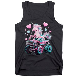 Monster Truck Unicorn Girl Birthday Party Monster Truck Tank Top