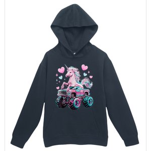 Monster Truck Unicorn Girl Birthday Party Monster Truck Urban Pullover Hoodie