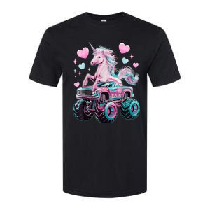 Monster Truck Unicorn Girl Birthday Party Monster Truck Softstyle CVC T-Shirt