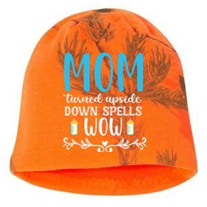 Mom Turned Upside Down Spells Wow Kati - Camo Knit Beanie