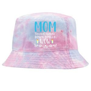 Mom Turned Upside Down Spells Wow Tie-Dyed Bucket Hat