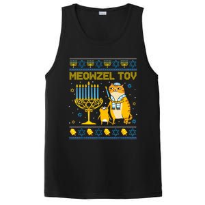 Meowzel Tov Ugly Hanukkah Cat Chanukah Jew Orah Gift PosiCharge Competitor Tank