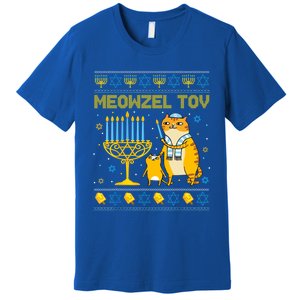 Meowzel Tov Ugly Hanukkah Cat Chanukah Jew Orah Gift Premium T-Shirt