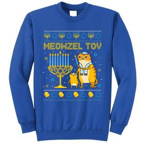 Meowzel Tov Ugly Hanukkah Cat Chanukah Jew Orah Gift Tall Sweatshirt