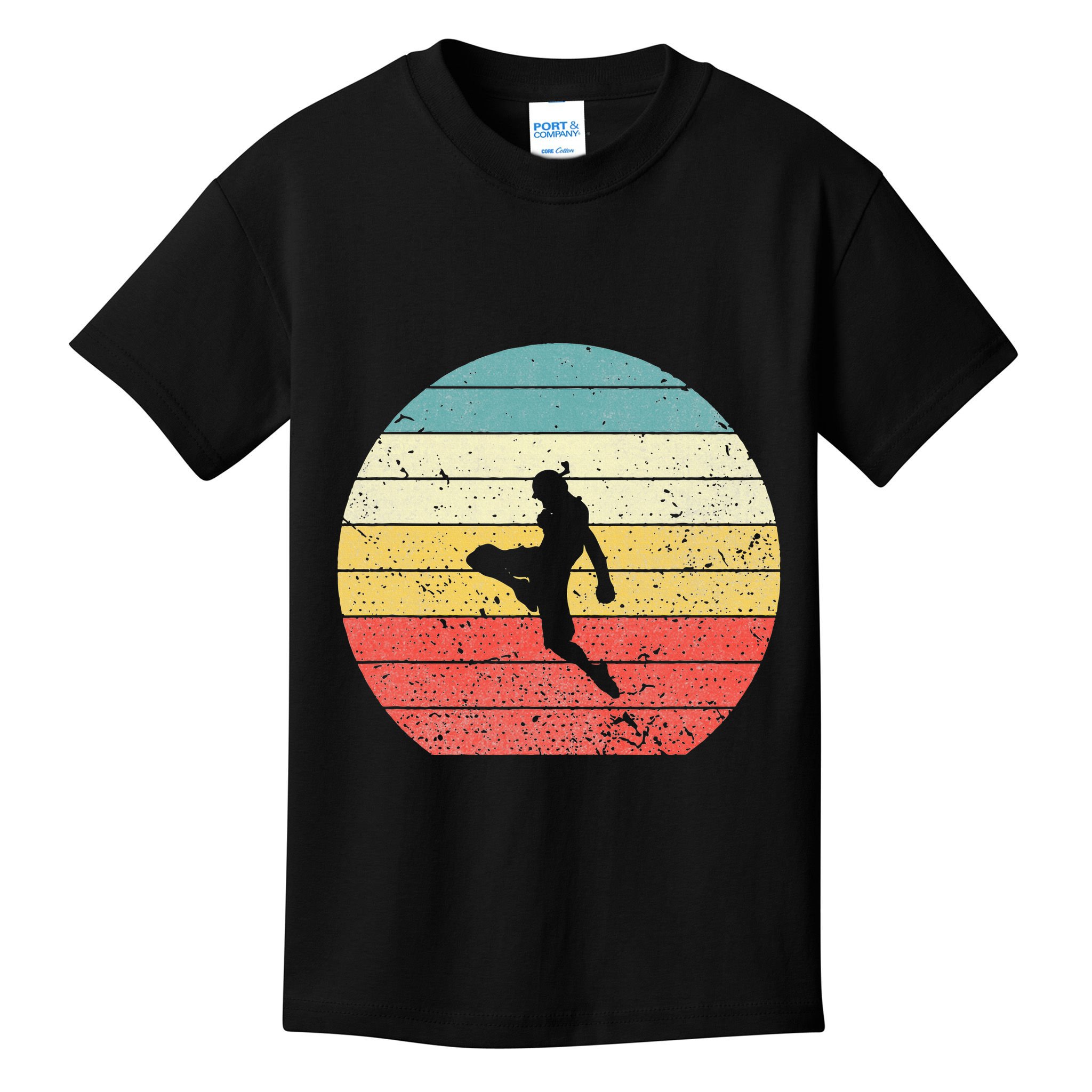 Muay Thai Vintage Retro Sunset Thai Boxing Kick Kids T-Shirt